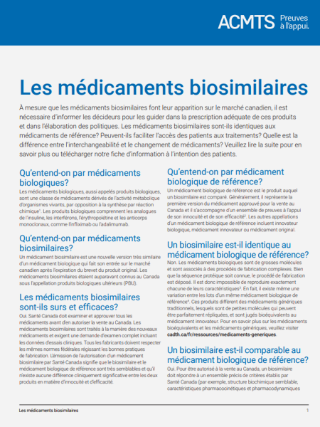 Les médicaments biosimilaires