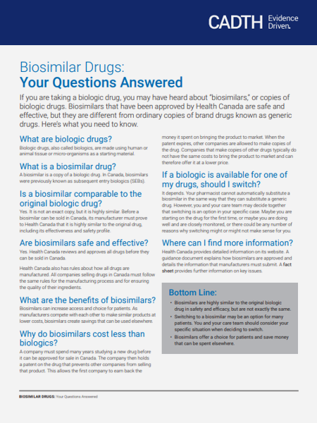 Biosimilar Drugs: Your Questions Answered